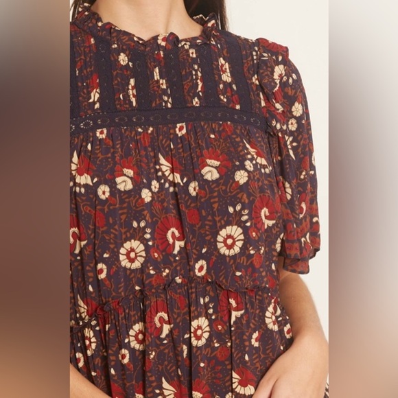 Sea New York Francesca Tiered Floral Print Dress in Size 2 - Picture 9 of 10